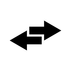 Transfer arrows icon. Linear style sign for mobile concept and web design. Left right arrows icon. Symbol, logo illustration. Vector isolated on white background.