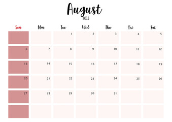 2021 month calendar template minimalistic design - obrazy, fototapety, plakaty