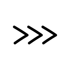 Black vector arrow. Doodle Next Arrow icon. Scroll Arrow vector icon.