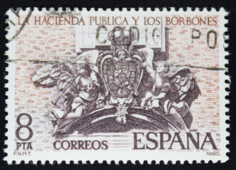 Sello postal de España de 1980, La Hacienda Pública y Los Borbones