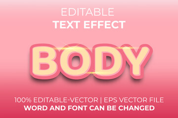 Body text effect, easy to edit
