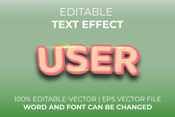 User text effect, easy to edit
