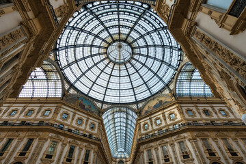 Interior of Beautiful Gallery Vittorio Emanuele II In Milano, Italy - 522238030