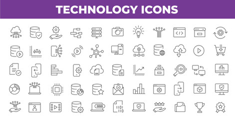 Fototapeta na wymiar Icons technology