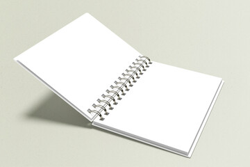 A5 Spiral Notebook Blank Mockup