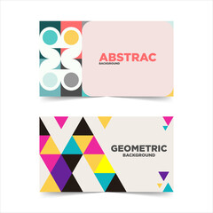 Two minimal modern geometric background for web template