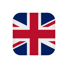 United Kingdom flag, official colors. Vector illustration.