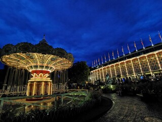 Amusement park Tivoli by night