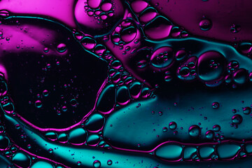 abstract liquid background in colorful neon light