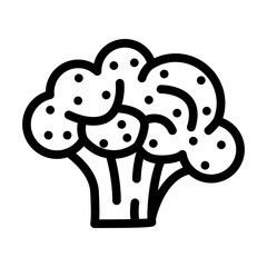 broccoli plant line icon vector. broccoli plant sign. isolated contour symbol black illustration