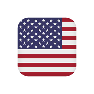USA flag, official colors. Vector illustration.
