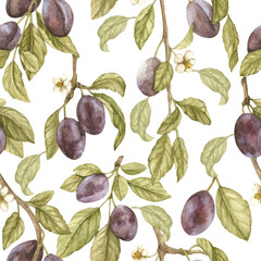 pattern with plums