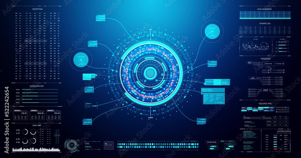 Poster head up display interface template futuristic cyber and technology concept