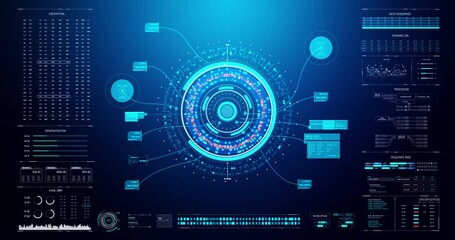 Head up display interface template futuristic cyber and technology concept - Powered by Adobe