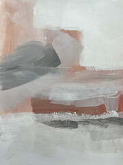 Abstract Art Painting. Modern art landscape. Contemporary art. 