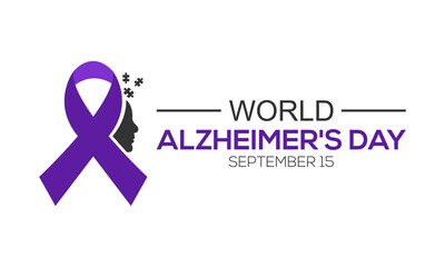 Vector illustration on the theme of World Alzheimer's day observed each year on 21st September For banner, poster, card and background design.