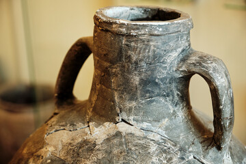 Fragment of ancient amphora. ancient times to transport goods, particularly wine and food.