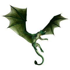 Obraz premium 3D Rendering Fairy Tale Dragon on White