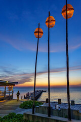 Cambodia. The seaside resort of Kep. Krong Kep Province. The Sailing Club hotel at dusk