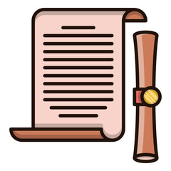 Scroll paper icon