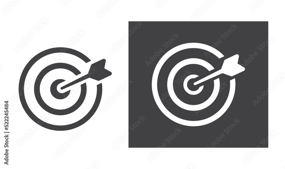 Poster target icon, vector. symbol for web site, computer and mobile vector.