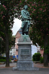 Fototapeta na wymiar Statue in the Old Town of Mainz, the Capital City of Rhine Land - Palatinate