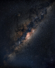 The Milky Way stretched across the night sky as seen above the southern horizon