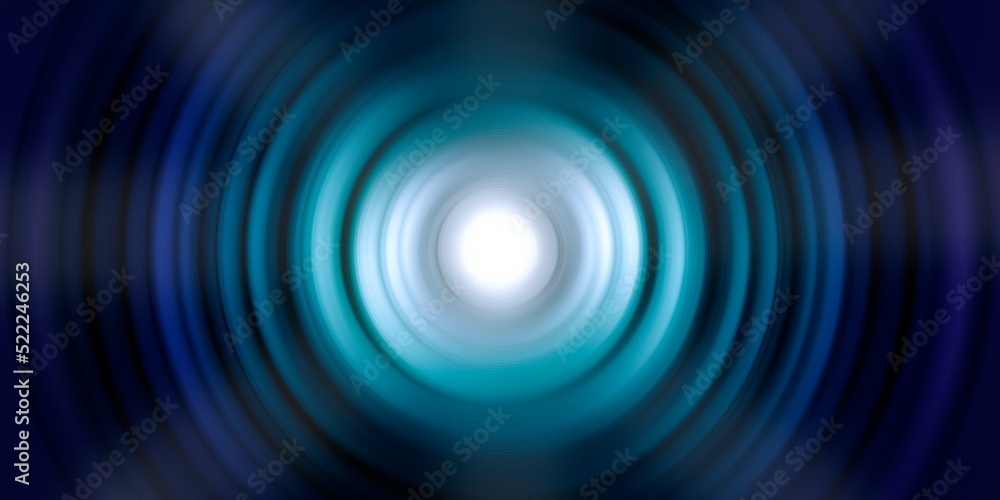 Poster blurred background circles of the wave gradient. the path to light after death