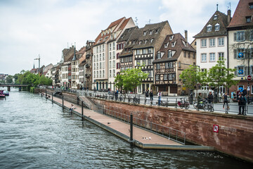 half-timbered houses in the La Petite-France district of Strasbourg