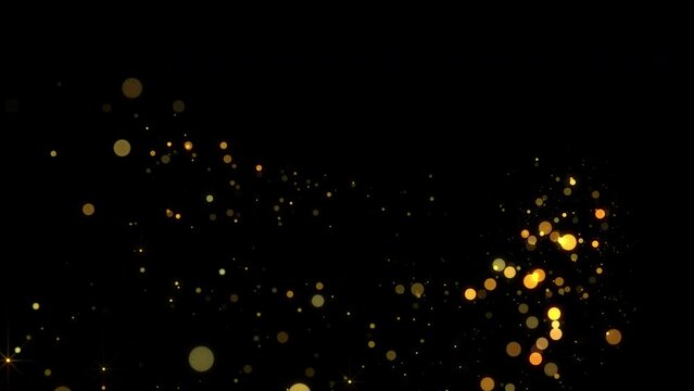 gold sparkling awards particles motion video