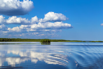 Landscape on the river Vyg, Russia