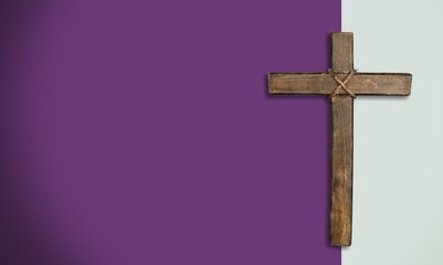 Lent Season, Holy Week and Good Friday concepts, cross shape