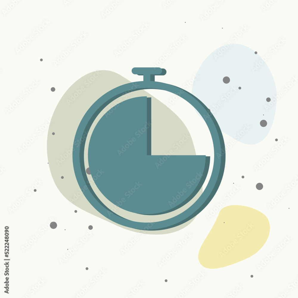 Poster vector icon speedometer. flat image speedometer icon on multicolored background.