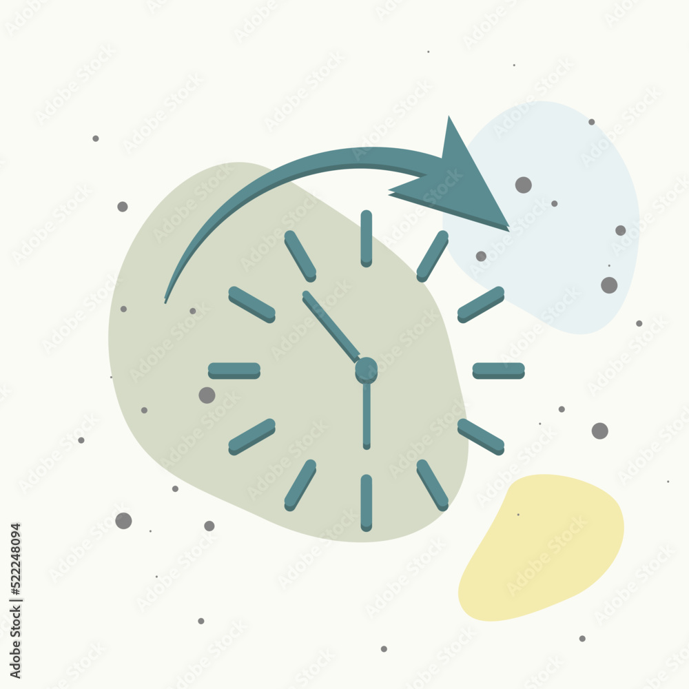 Poster vector hour icon. support 24 hours a day. round the clock on multicolored background.