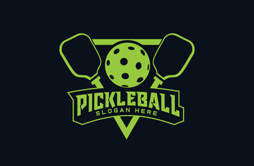 pickleball logo vector graphic for any business especially for sport team, club, community.