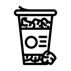 popcorn corn line icon vector. popcorn corn sign. isolated contour symbol black illustration