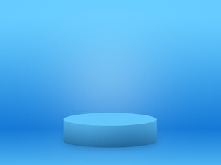 abstract blue podium blank stage background