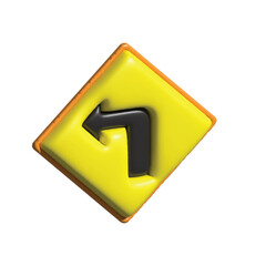 yellow sign isolated on white