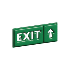 exit sign on a wall