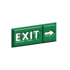 exit sign on a wall