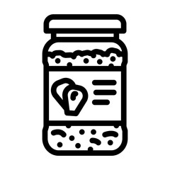 canned corn line icon vector. canned corn sign. isolated contour symbol black illustration