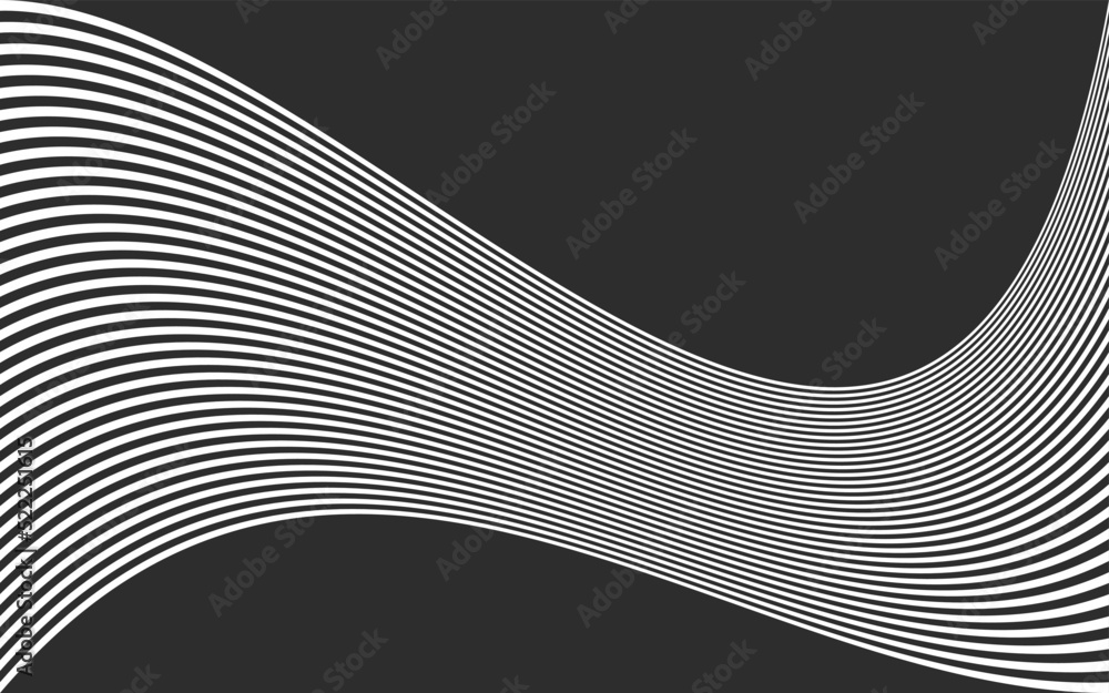 Poster minimalist background with curved lines and with some copy space area