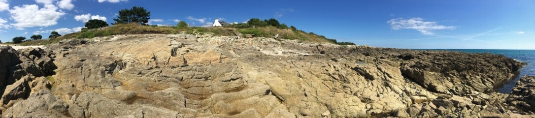 sur le chemin côtier de Combrit-Sainte-Marine en Finistère Cornouaille Bretagne France	