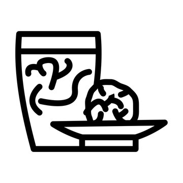 recommend clip art: corn silk tea fresh line icon vector. corn silk tea fresh sign. isolated contour symbol black illustration