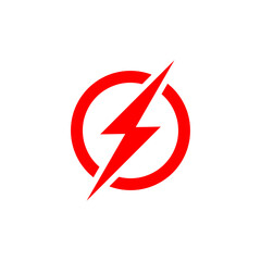 Fototapeta premium Lightning bolt icon. Flash icon