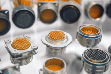 New copper plugs and sockets. Cylindrical low-frequency connectors. Attenuator and connector adapter