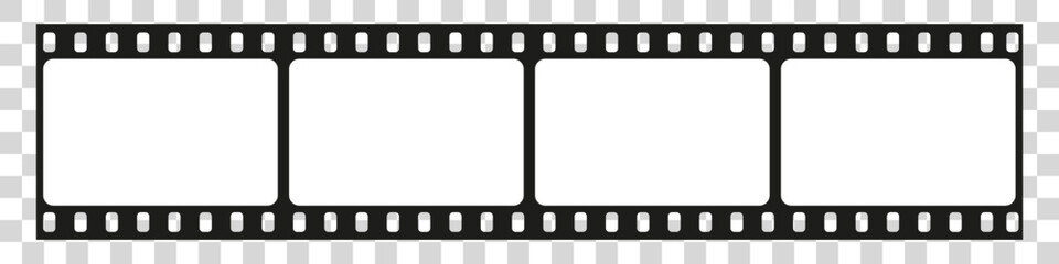 Film strip isolated vector icon. Retro picture with film strip icon. Film strip roll.