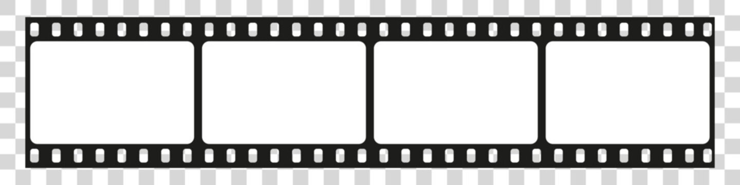 Film strip isolated vector icon. Retro picture with film strip icon. Film strip roll.