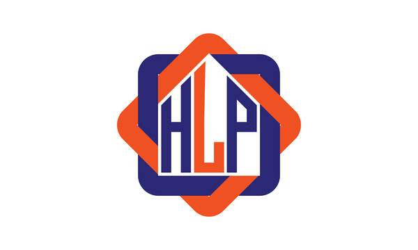 HLP three letter real estate logo with home icon logo design vector template | construction logo | housing logo | engineering logo | initial letter logo | minimalist logo | property logo |