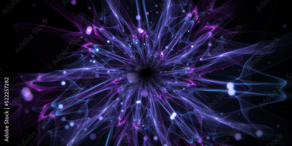 Poster abstract space tunnel. infinite zoom. the background